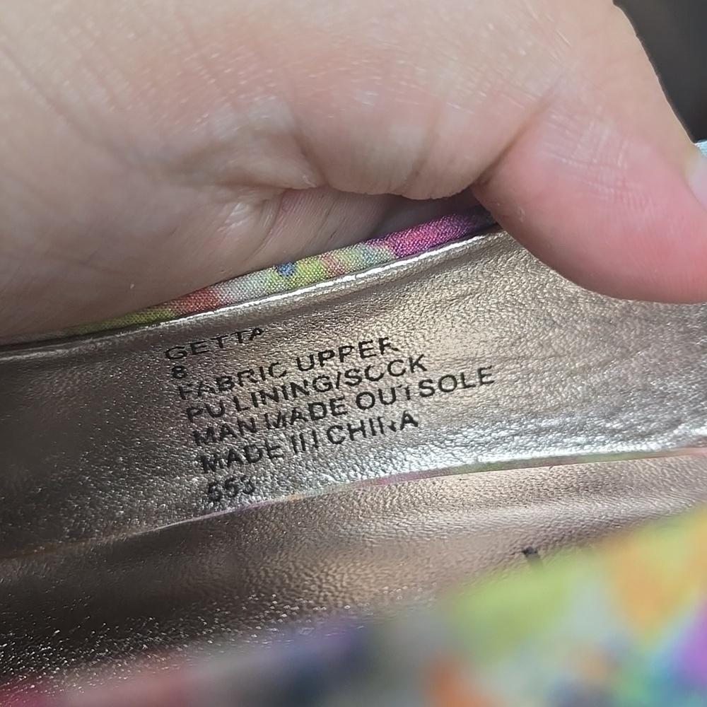 Madden Size 8 Multicolour Fabric Slip On Heels - Picture 7 of 7